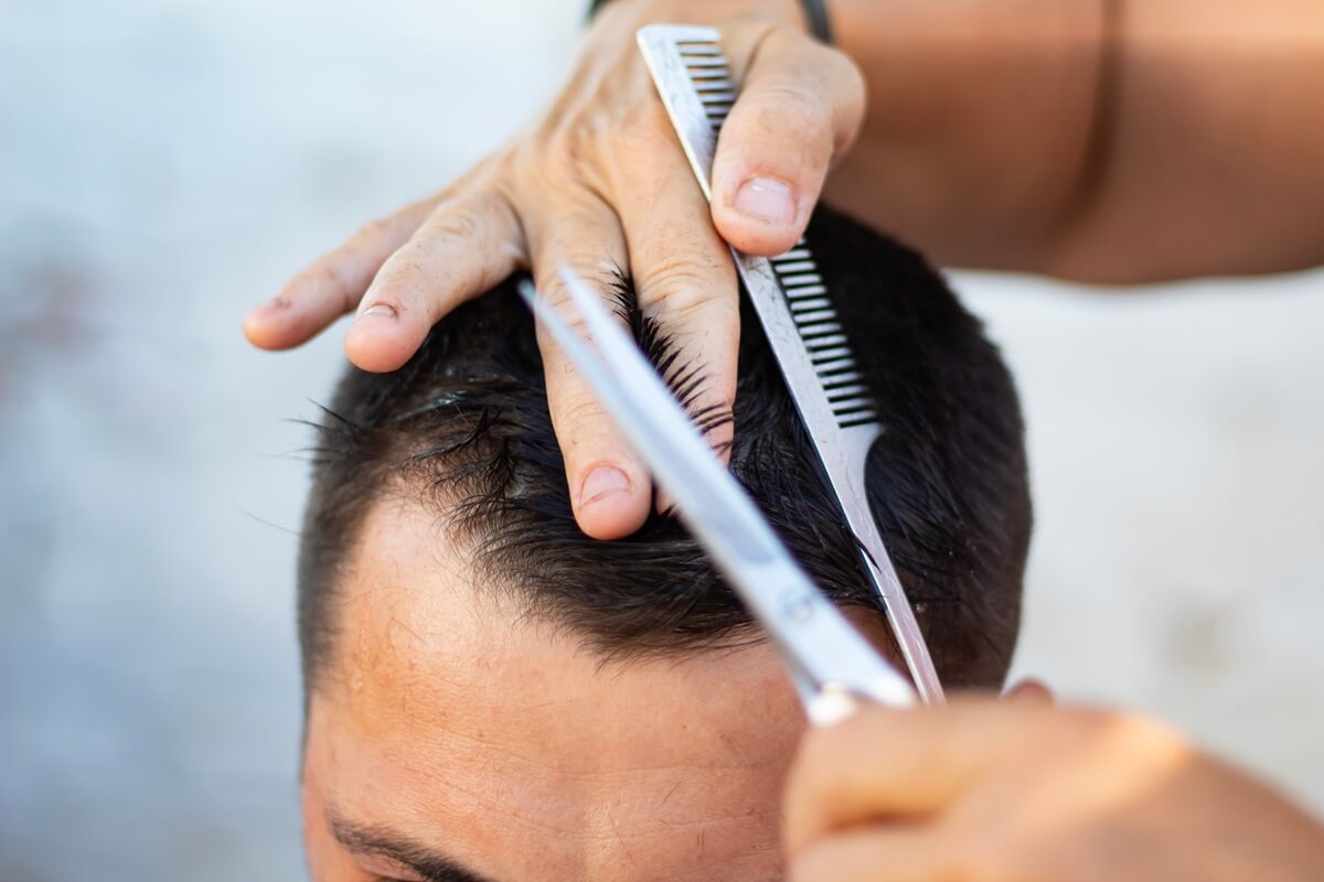 combat a receding hairline using hair styling